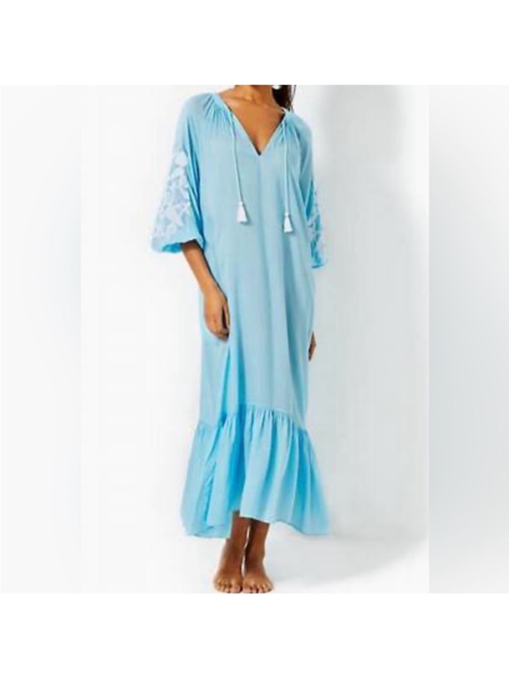 Lilly Pulitzer Light Blue Embroidered Swim Coverup